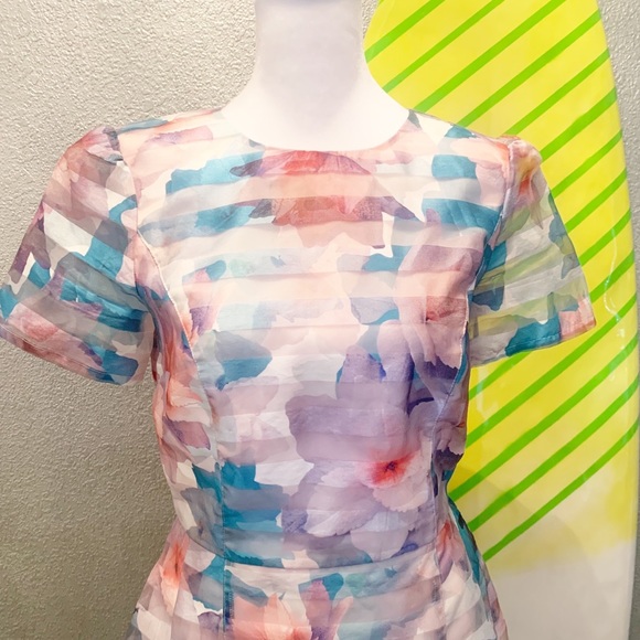 Oasis Water Color Floral Print Dress - Picture 8 of 12